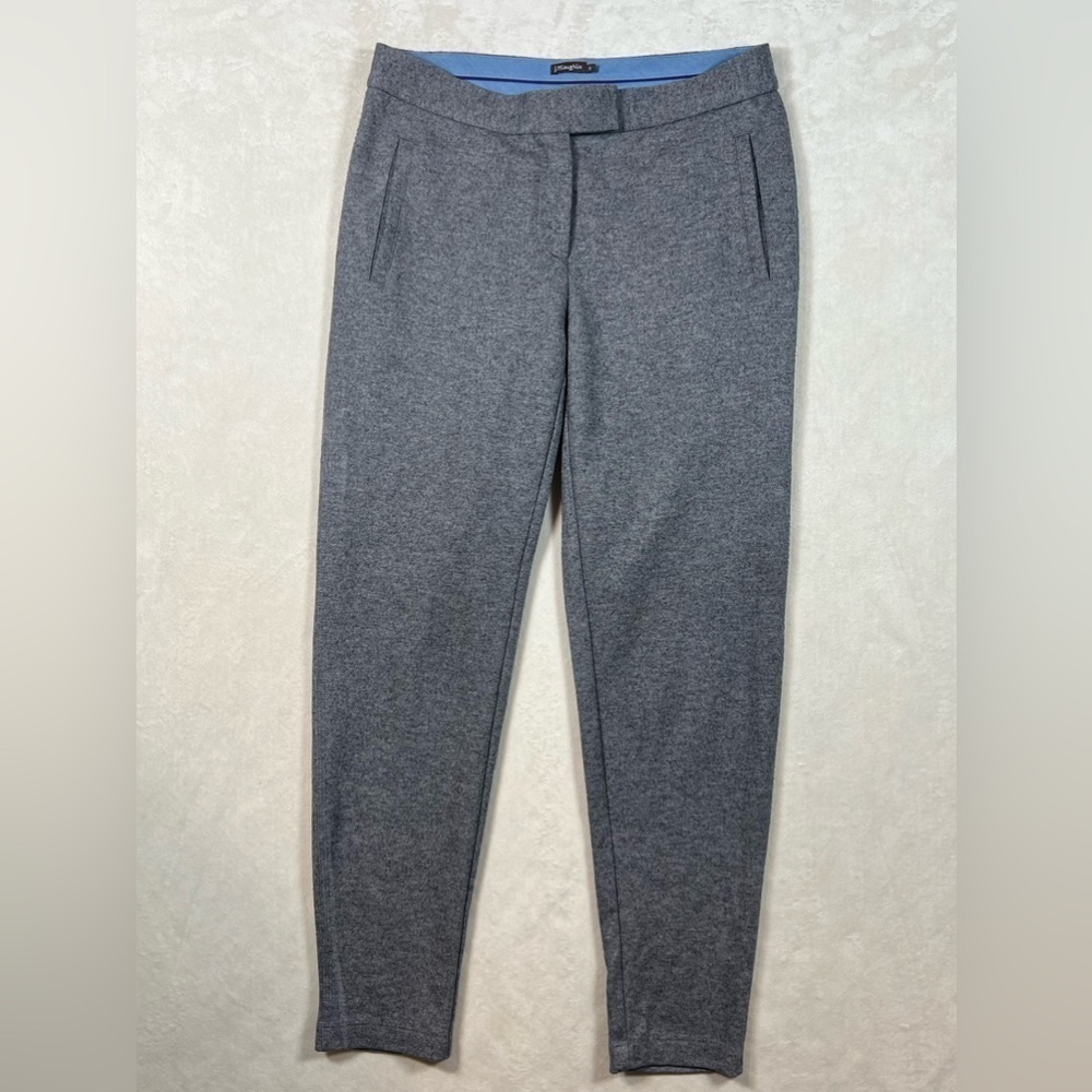 J. McLaughlin Wool Blend Size 6 Trousers Speckled Gray Straight Leg Stretch Pant